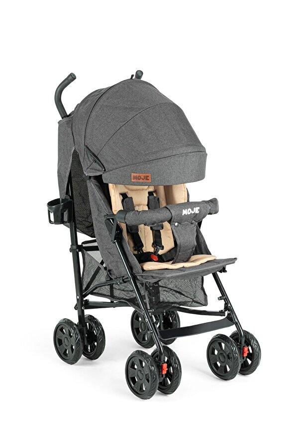 Moje Strong Çocuk/bebek Tam Yatar Baston Bebek Arabası Antrasit-siyah