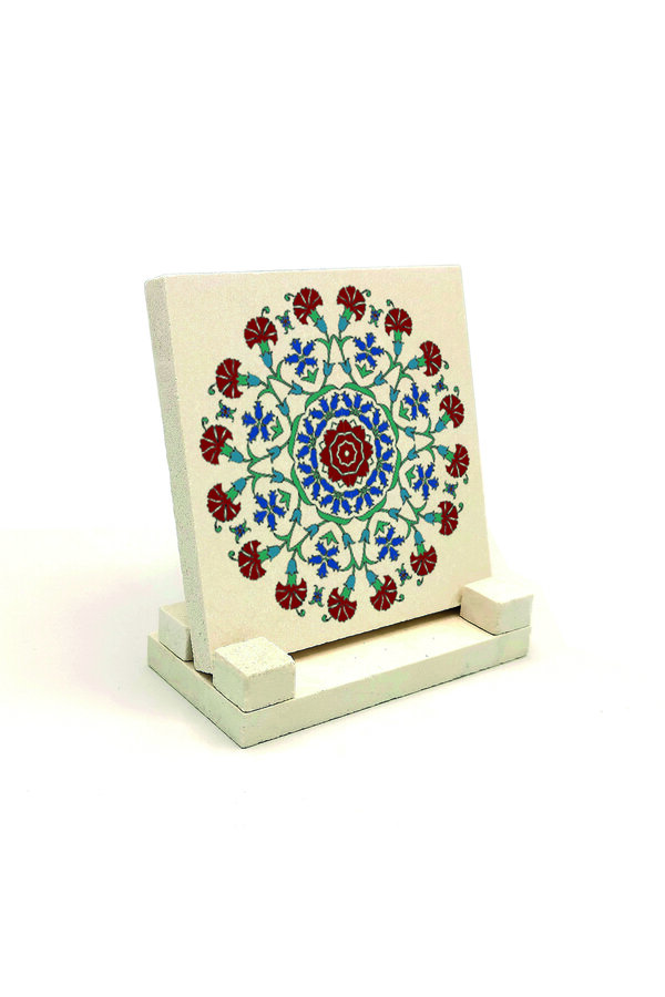 Sadrazam-Ottoman Tile Pattern Printed Natural Stone Tabletop 1
