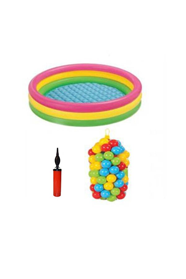 ACTIVESHOP 86 Cm Havuz + 50 Adet 6cm Top + Pompa+yama