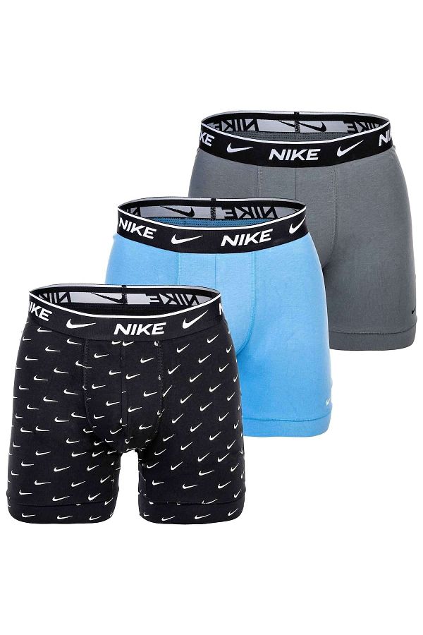 Nike-Herren Boxer Şort, 3'lü Paket - Boxer Şort, Pamuklu Streç, einfarbig 1