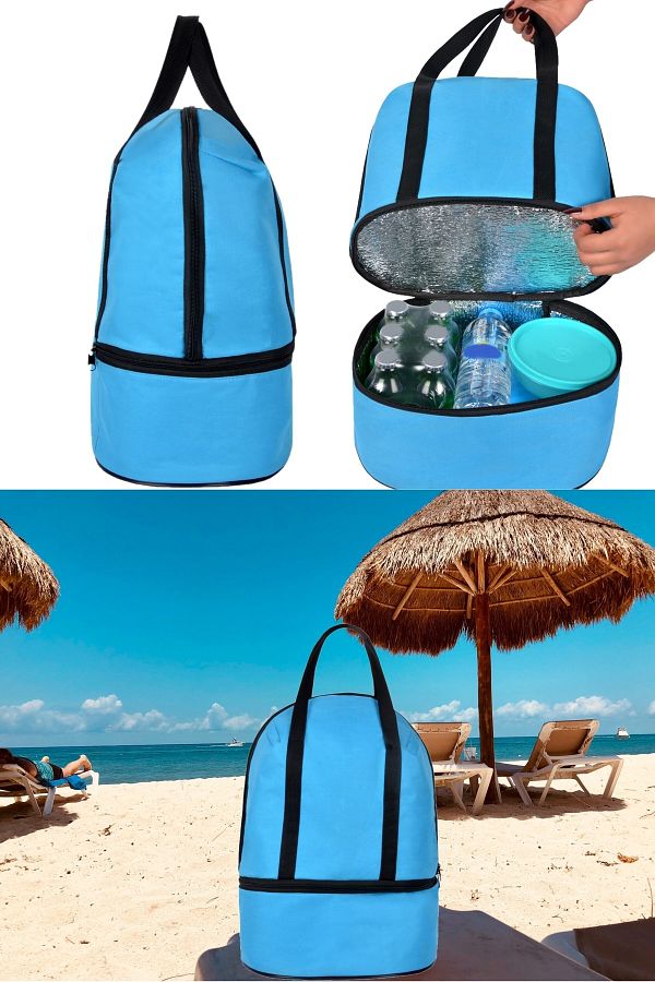 Wi Fro Beach Bag Picnic Bag Thermos Bag Thermal Insulated Hot Cold Holder Bag 26 Lt. 2 Compartments Trendyol
