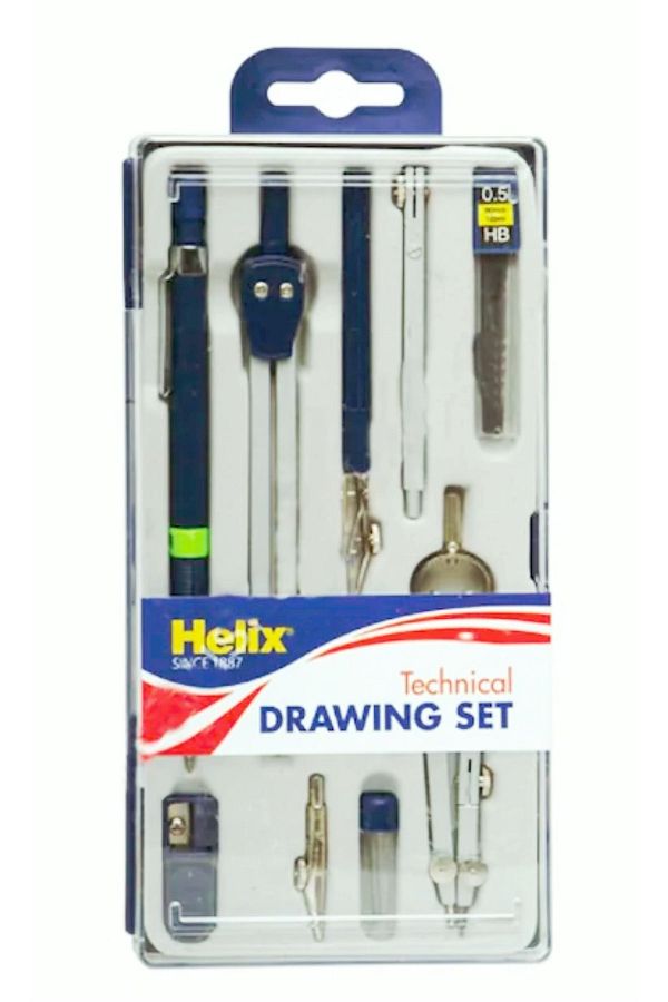 Maped-Helix Technical Drawing Set X33712 9 Pieces Complete Technical Set+pergel+versatil Pen+min 1
