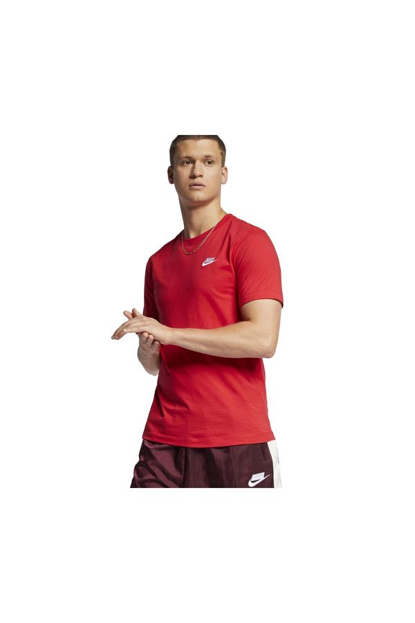 Nike-ملابس رياضية حمراء للرجال - تي شيرت النادي Ar4997 1