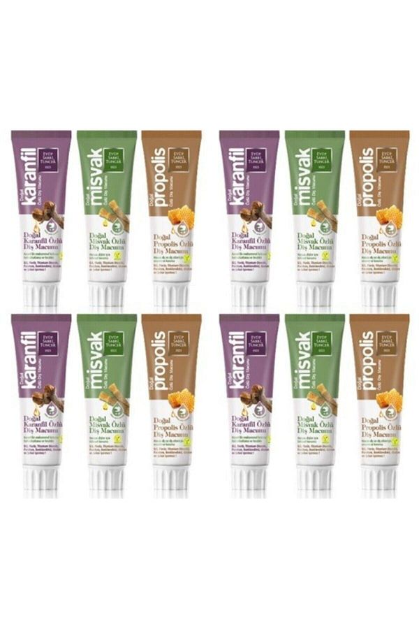 Eyüp Sabri Tuncer-Miswak+clove+propolis Toothpaste 75ml Set of 12 1