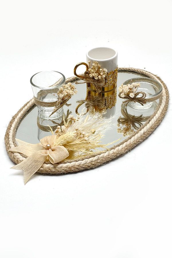 Lora Davet-Damat Coffee Tray Set (1 PC) Gold 53211 1
