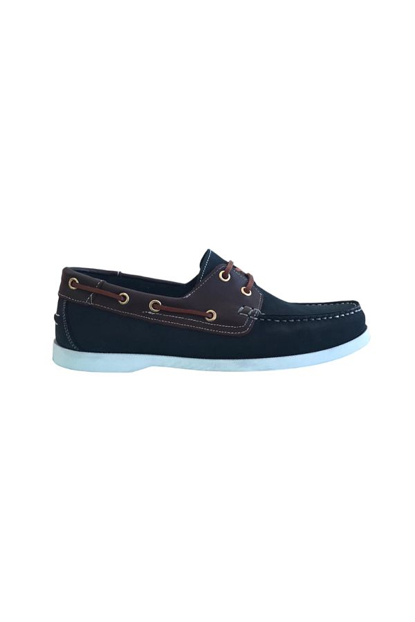 Tripy Flexible Soft Timberland Lace Up Shoes Navy Blue Nubuck brown Leather Trendyol