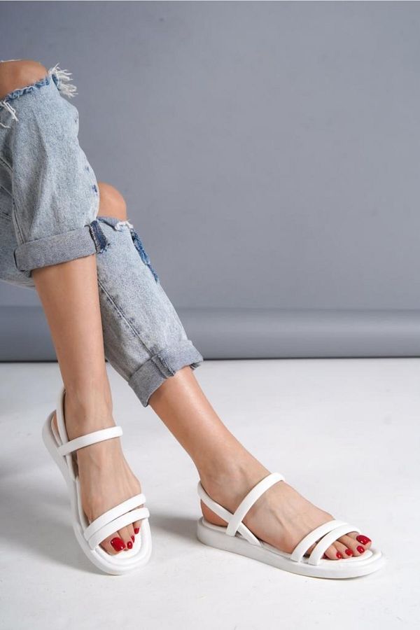 Two piece flat sandals top