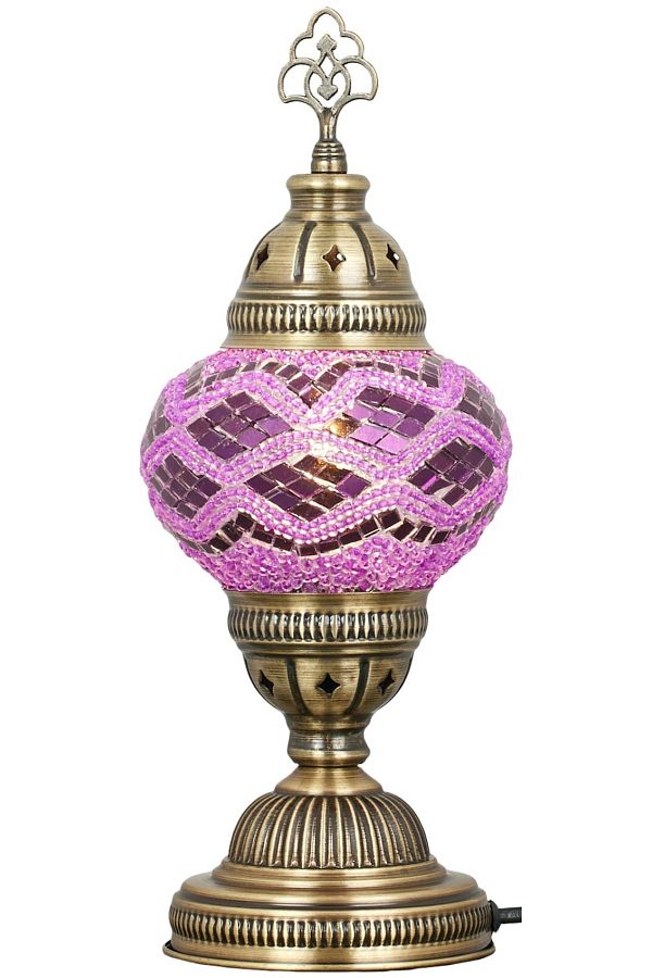 Demmex-Authentic Ethnic Colorful Mosaic Boho Turkish Desktop Lamp Table Lamp Lampshade 1