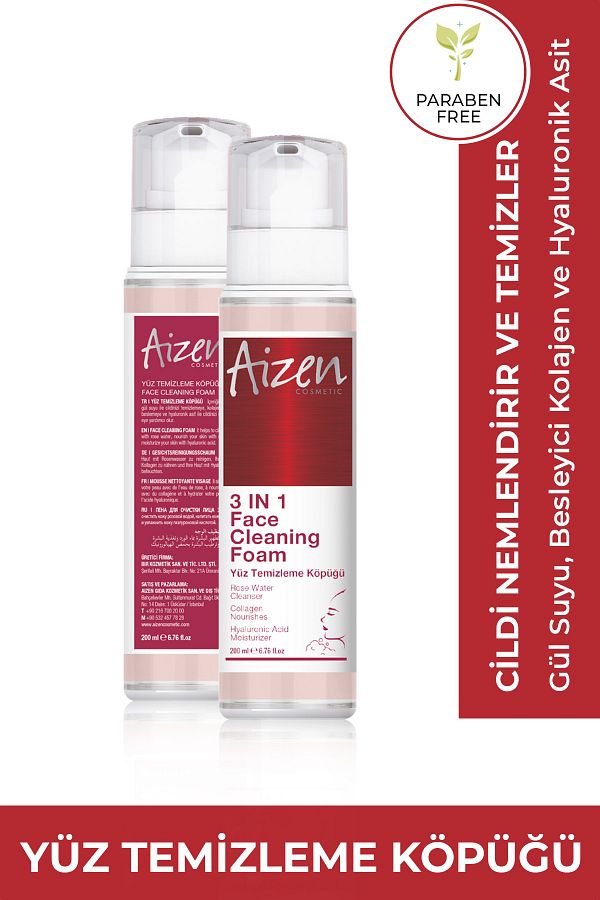 Aizen-3in1 Face Cleansing Foam - Moisturizing - Nourishing - Sensitive Skin - 200ml 1