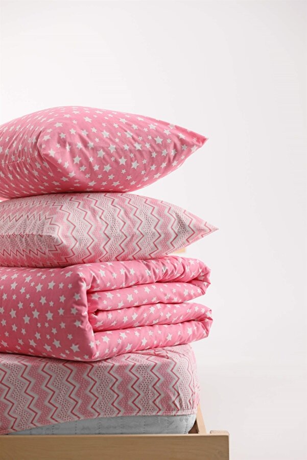 tiny plans Vizon Yıldız Bebek - Çocuk Nevresim Takımı 70x110 Cm (yastık Çarşaf Yorgan Seti)