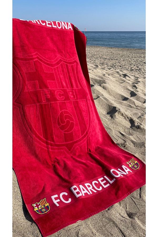 Handartmill Fc Barcelona Beach Towel.100 160 Cm Large Size Beach Towel.100 Cotton Large Size Bath Towel Trendyol