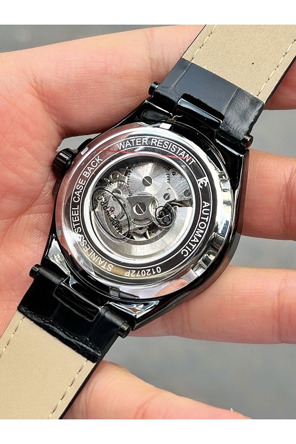 Ferrucci Automatic 3 Atm Waterproof Leather Cord Men s Wrist Watch Trendyol