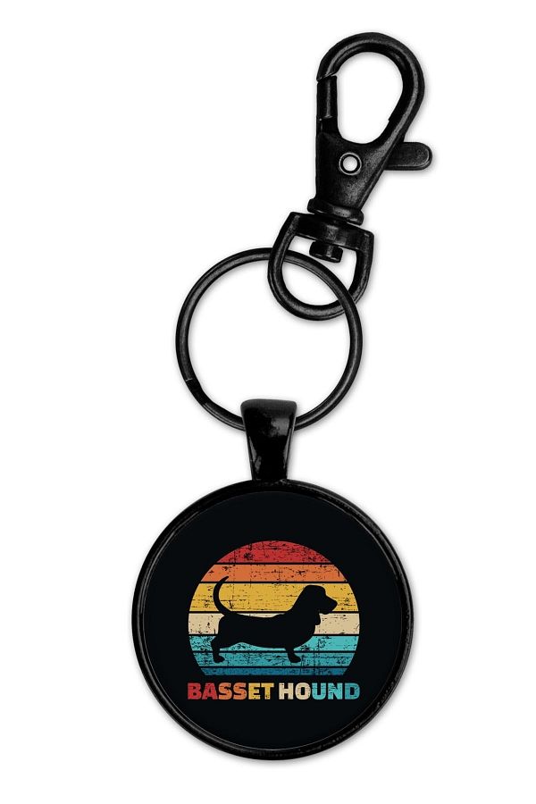 herotasar m Black Basset Hound Matte Keychain Bll808 Trendyol