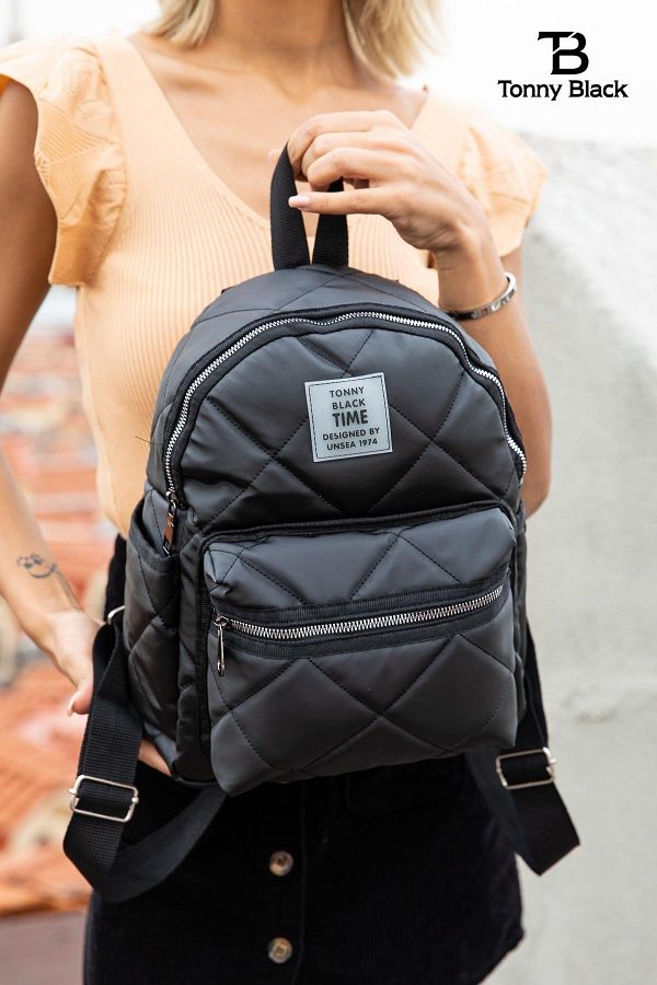 Tonny Black Original Women s Large Volume Comfort Model 4 Compartment Travel School Sports Daily Use Backpack Trendyol