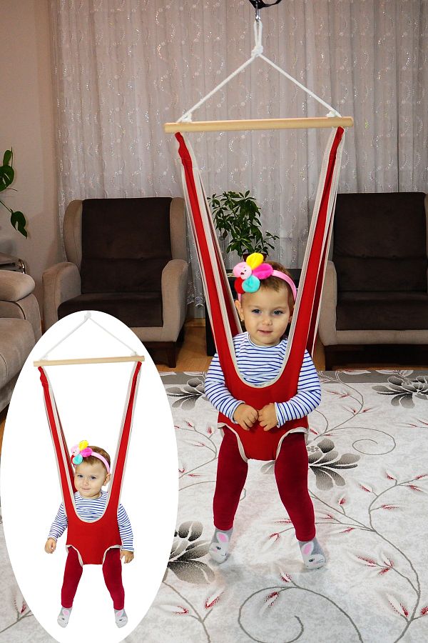 Esnivus Luna Baby Bouncer Bouncer Hanging Spring Walker Bouncer Hanging on the Ceiling with Safe Seat Belt Trendyol