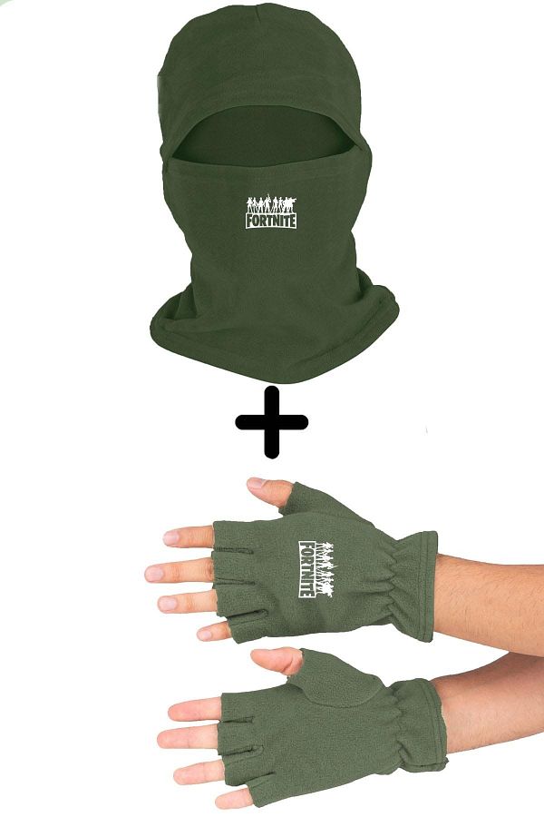herotasar m Fortnite Fleece Cut Gloves Set Snow Mask Bll3717 Trendyol