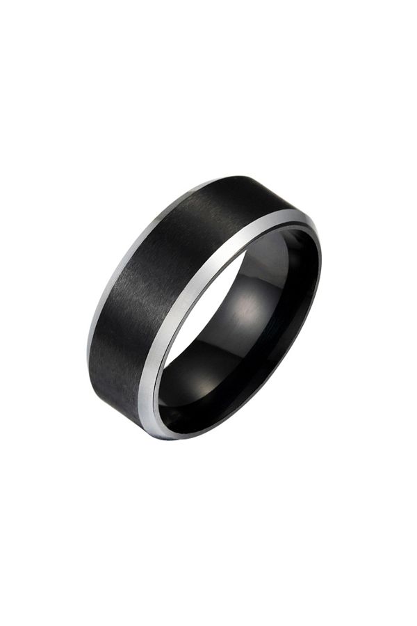 Chavin Matte Black Women s Men s Steel Ring Wedding Ring Ec44sy Trendyol
