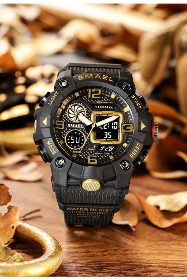 SMAEL 8055 Model Men's Digital and Analog Wrist Watch - Trendyol