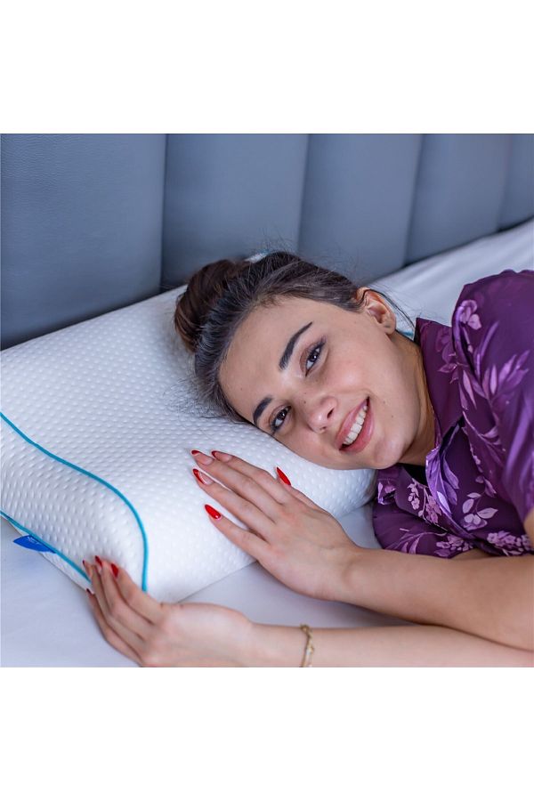 Simple The Pillow Visco Pillow with Neck Support Orthopedic Neck Pillow for Cervical Disc Herniation Neck Straightening Neck Pain Trendyol