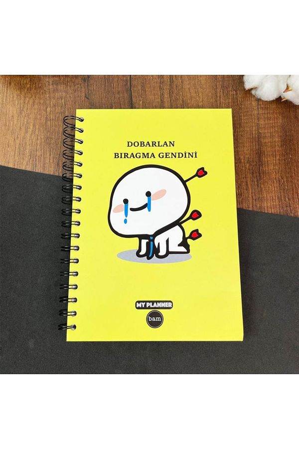 hediyeofisi-Unlined Dobarlan Bıragma Gendini Designed Unlined Spiral Notebook 1