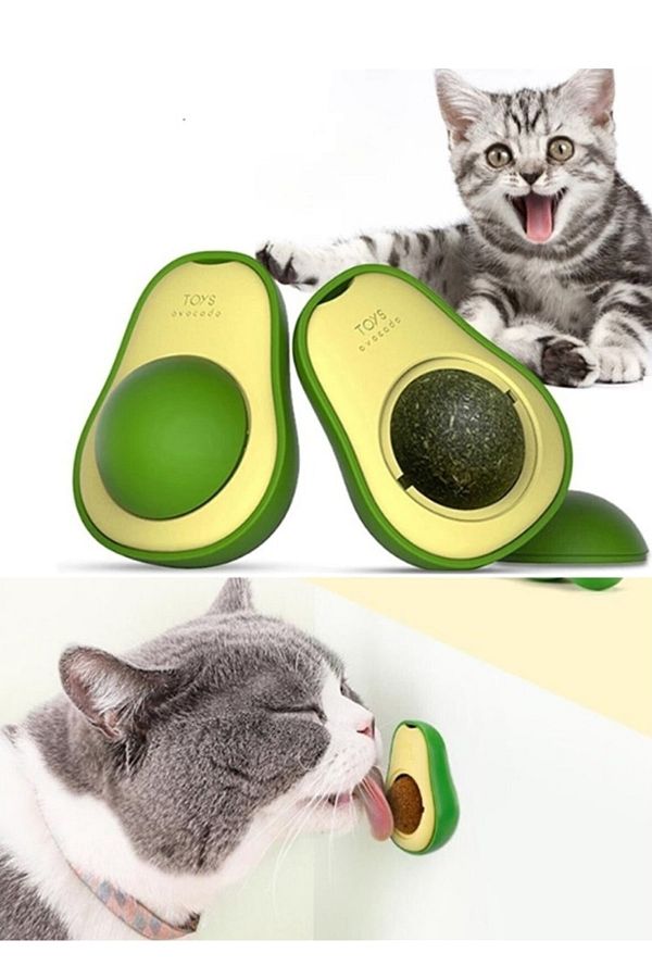 Hyd-Natural Catnip Edible Avocado Catnip Herb Play Ball Toy Ball Toy Cat Licking Ball 1