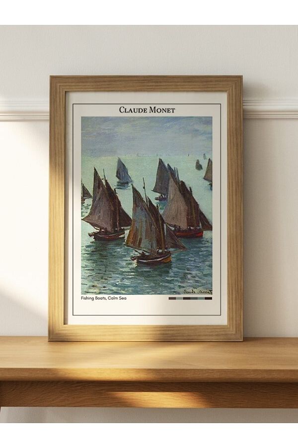 Mudi Store-Claude Monet Fishing Boats, Calm Sea Poster Frameless Artistic Famous Painter Poster 1