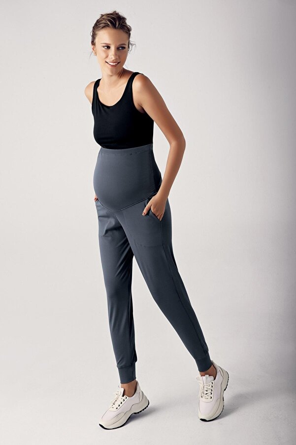 Artış Kadın Yüksek Bel Cepli Hamile Jogger Eşofman Altı E02