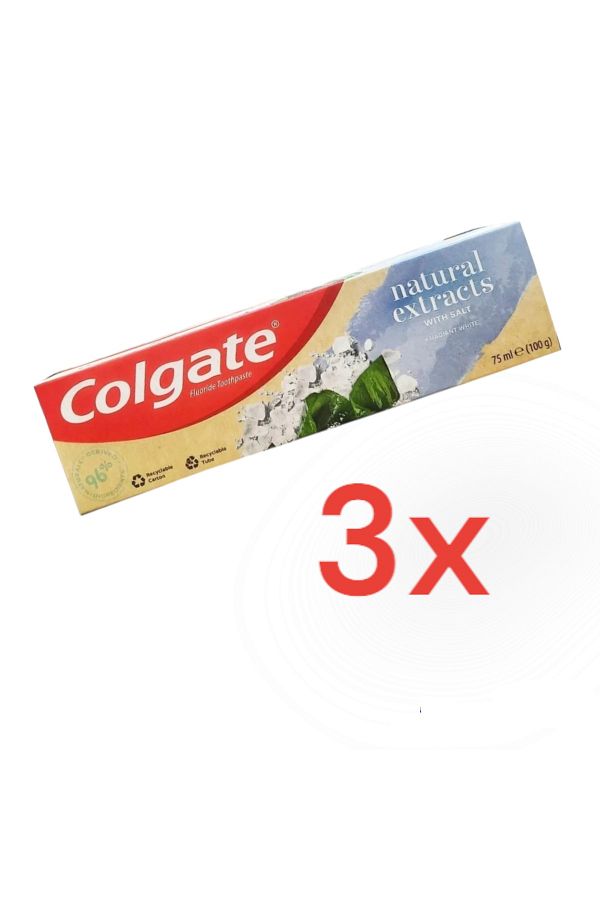 Colgate-Natural Extracts Sea Salt Toothpaste 3 X 75 Ml 1