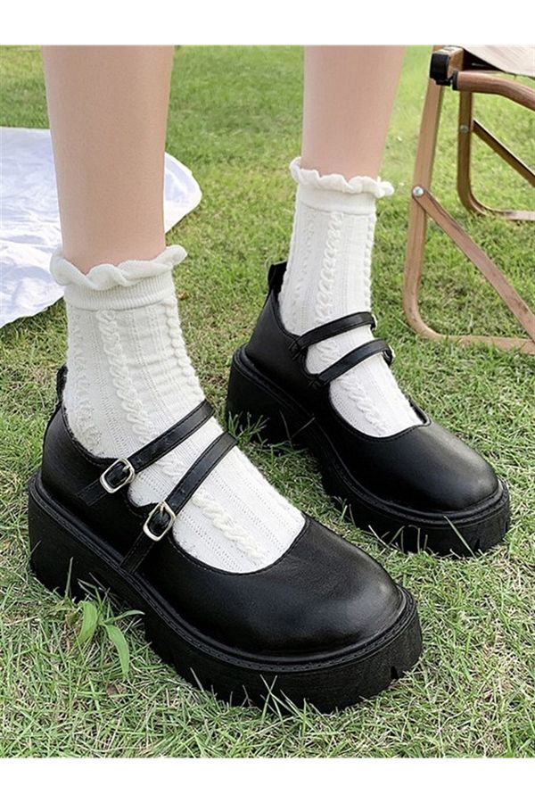Planet Butik Mary Jane 2 Belted Lolita Shoes Trendyol