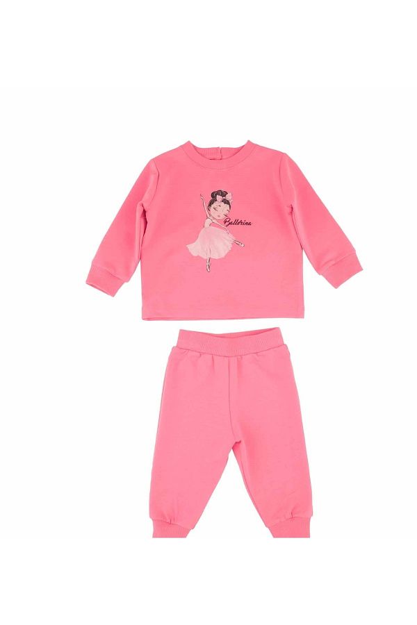 Baby girl pink tracksuit hot sale