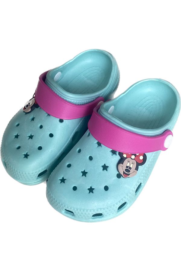 Akınal Bella-Akınalbella Girl's Mint Mikimouse Emoji Light Slippers Sandals 1