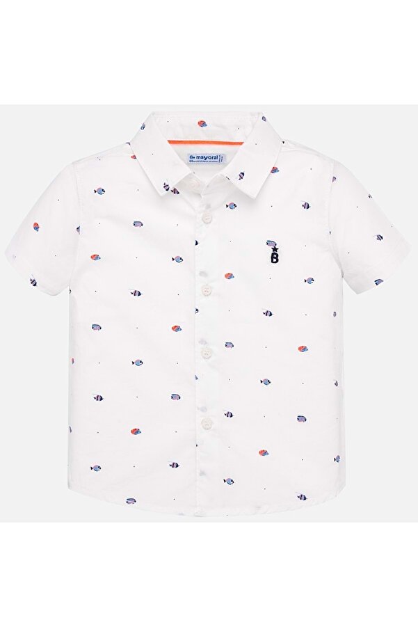 Mayoral Erkek Bebek Beyaz Kısa Kol Gömlek