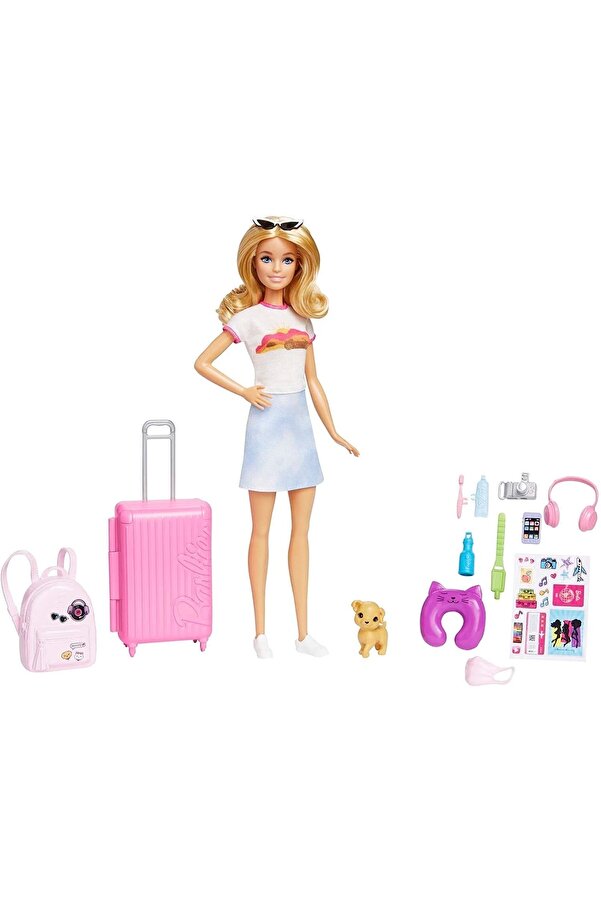 Barbie Seyahatte Bebeği Ve Aksesuarları