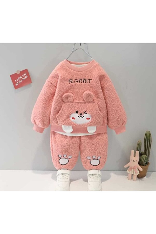 Bubito Kışlık Tatlı Peluş Alt Üst 2'li Takım