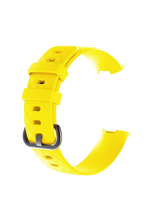 Markacase-Yellow Small Size Silicone Cord for Fitbit Charge 3 1
