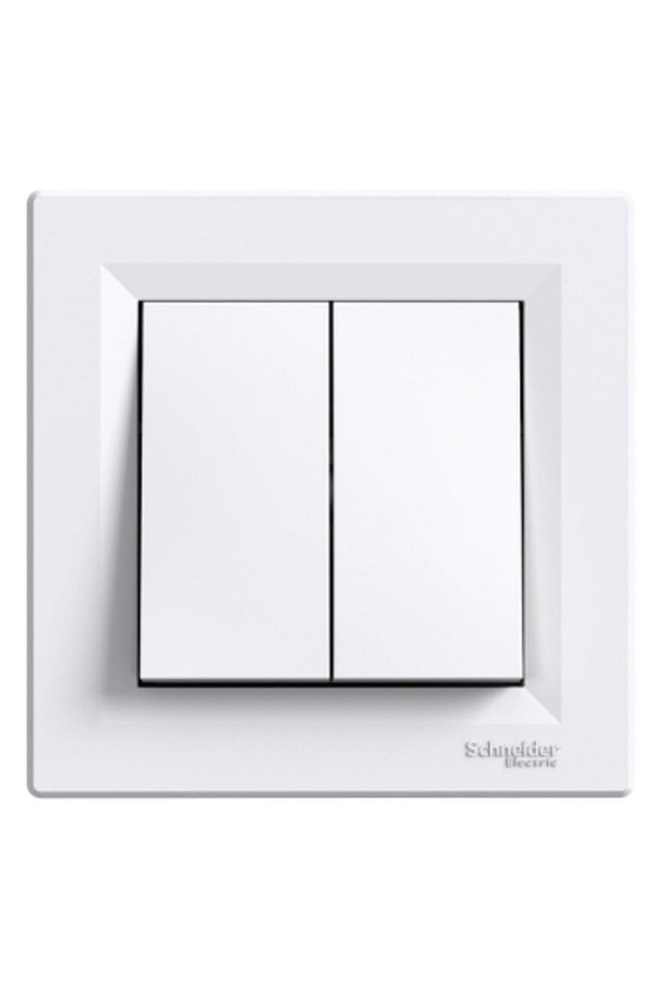 Schneider Electric-Κουμπί Schneider Asfora White Liht με πλαίσιο - Schn-asfora-liht.button-white 1