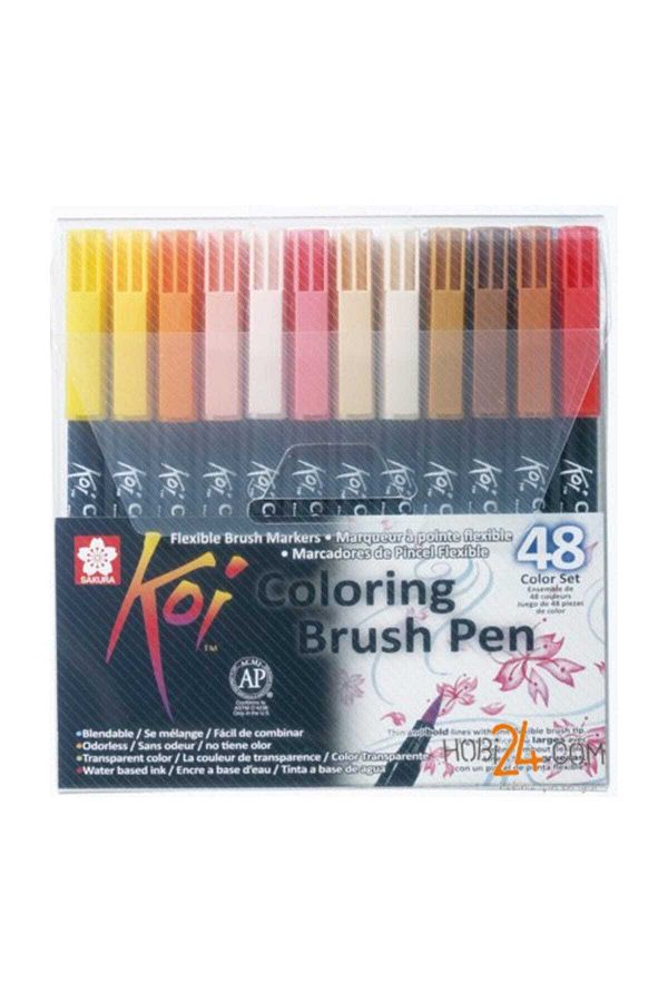 Sakura-48-Piece Koi Color Brush Tip Pen Set 1
