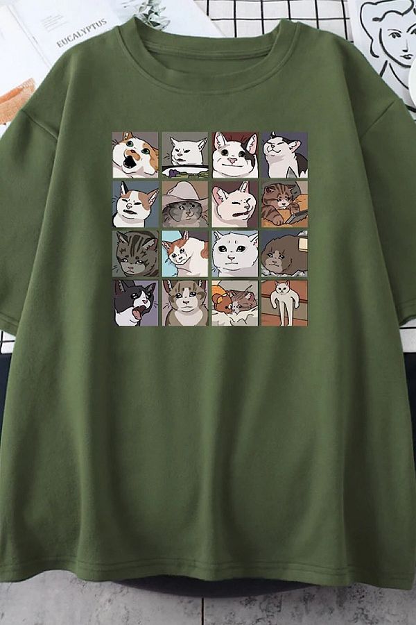 Cat collage shirt online