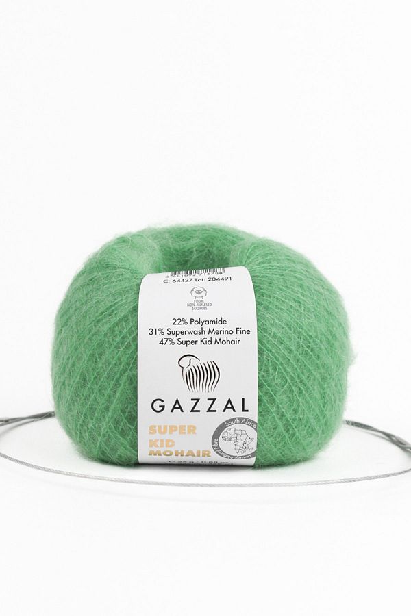 Gazzal-Super Kid Mohair 25 Gr 78% μαλλί-22% Pa Μικτό φυσικό πλέξιμο στο χέρι Taka Yarn (64427) 1