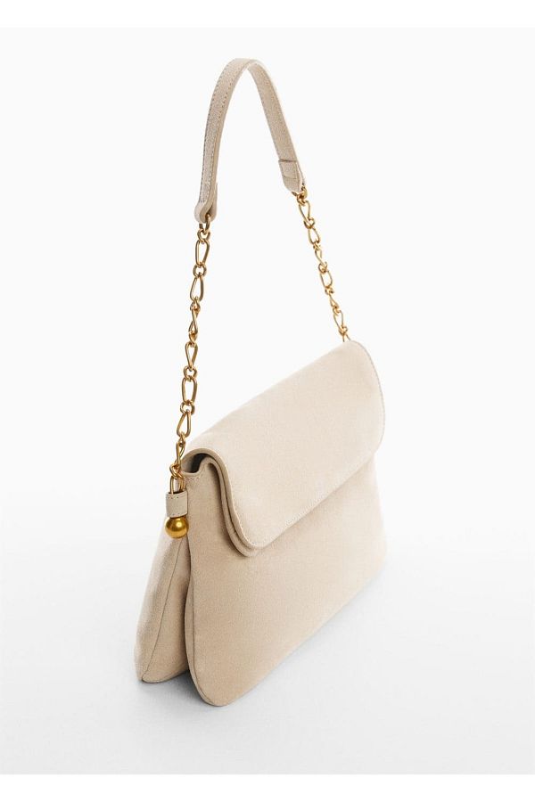 Suede bag with chain strap store