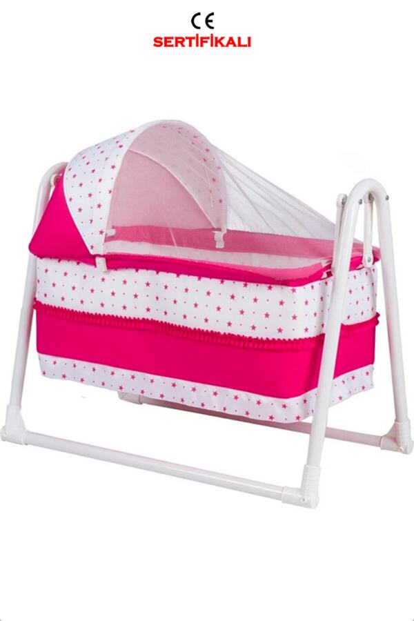POLLY BABY Polly Lüks Portatif Sallanır Sepet Beşik Hamak Beşik Pembe