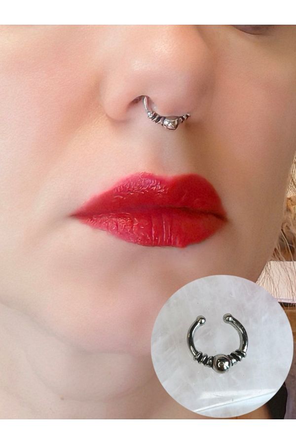 Fake barbell septum piercing on sale