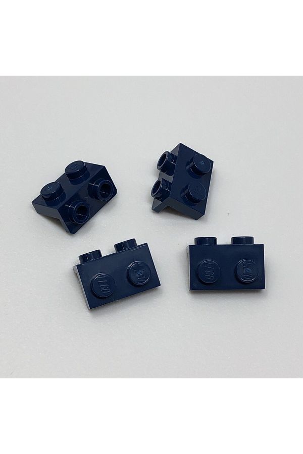 LEGO-Original Custom Moc Creator Connection Part Bracket 1 X 2 - 1 X 2 Navy Blue 4 Pieces Will Be Sent 1