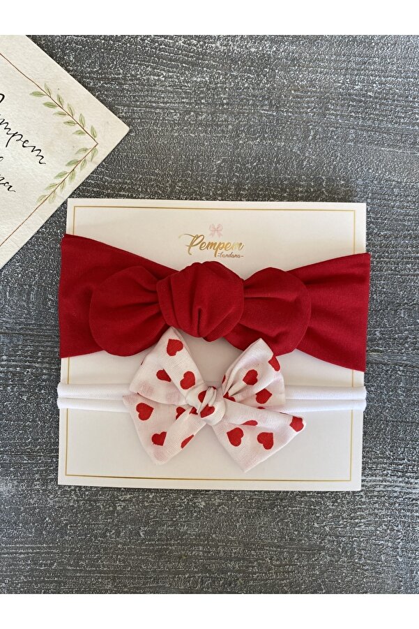 pempem bandana Kız Bebek 2li Bandana Set