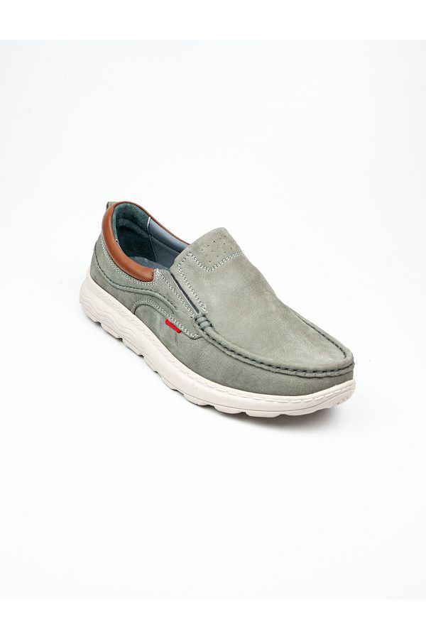Voyager-6501 Mocasin Gri Nubuck Pantofi Casual Bărbați 1