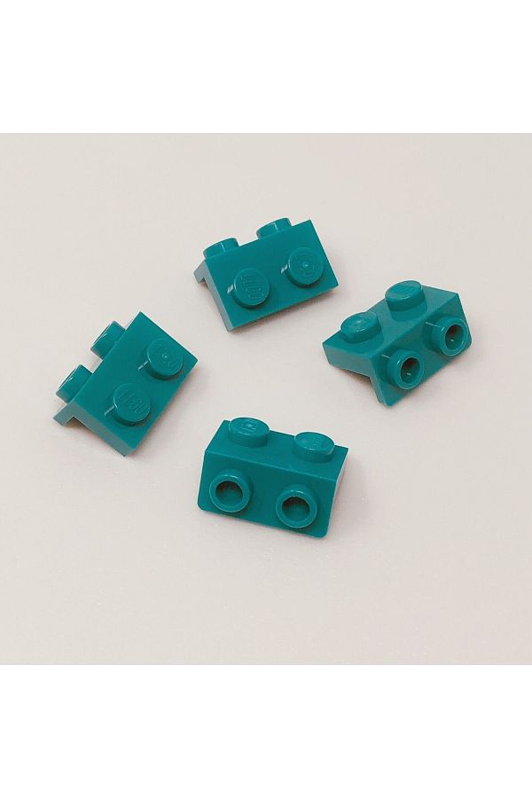 LEGO-Original Custom Moc Creator Connection Part Bracket 1 X 2 - 1 X 2 Turquoise 4 Pieces to Ship 1