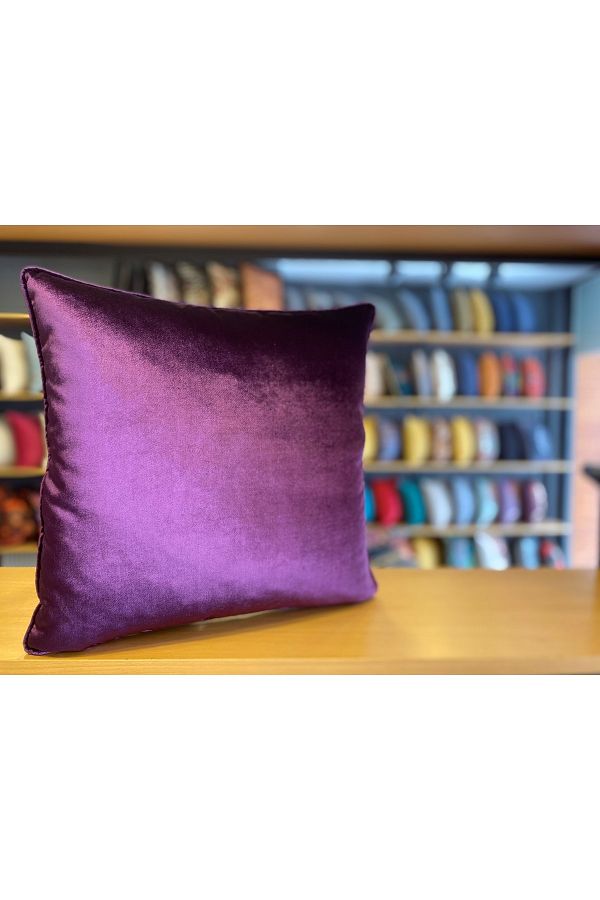 Fabricland Exclusive Imported Atlas Purple Color Throw Pillow Cover 43x43cm Trendyol