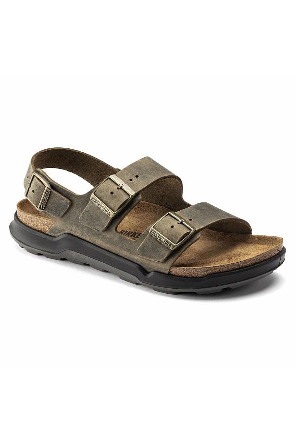Old khaki men's sandals on sale