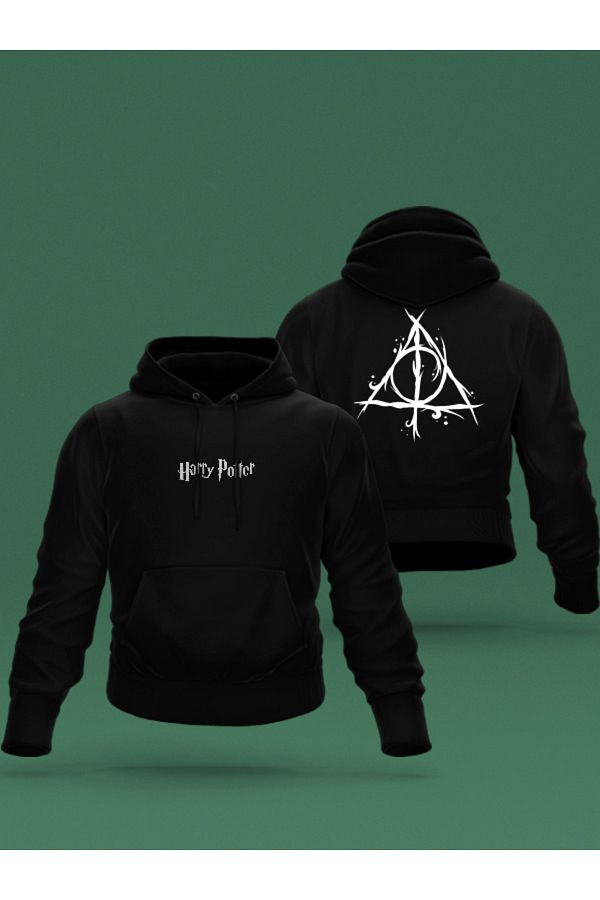 zip moda Harry Potter Front Back Printed Hooded Design Hoodie Sweatshirt Hooded Trendyol