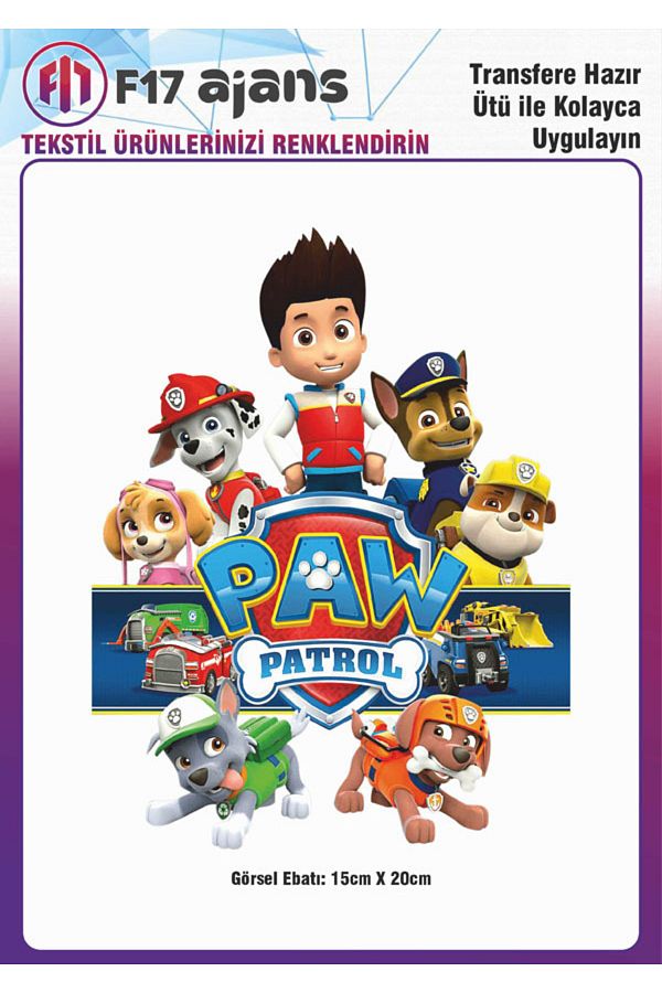 F17 Ajans-Iron-On Textile Dtf Printing Visual Paw Patrol 1